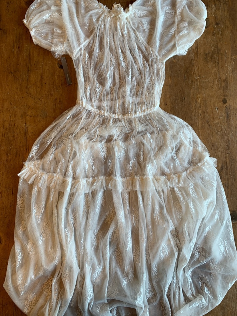 Anthropologie Let Me Be  Ivory Lace Maxi Dress - Picture 13 of 16